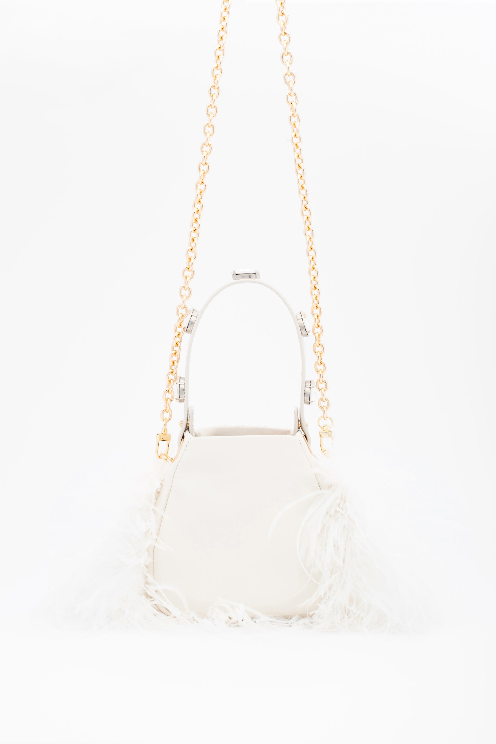 BORSA-DONNA-PELLE-BIANCA-PIUME-CATENA-ALTA-Stella_Vi_E-shop