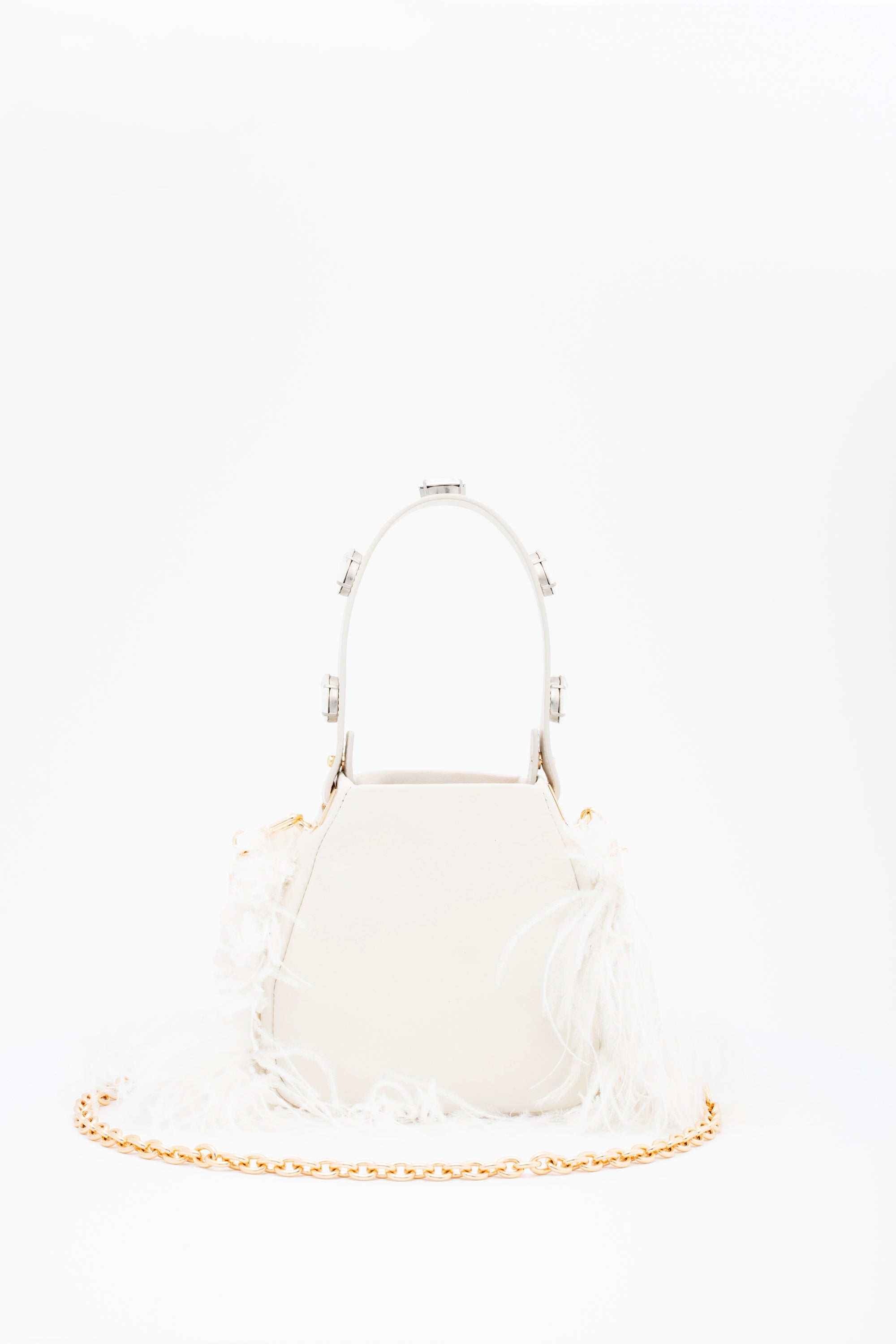 BORSA-DONNA-PELLE-BIANCA-PIUME-CATENA-Stella_Vi_E-shop