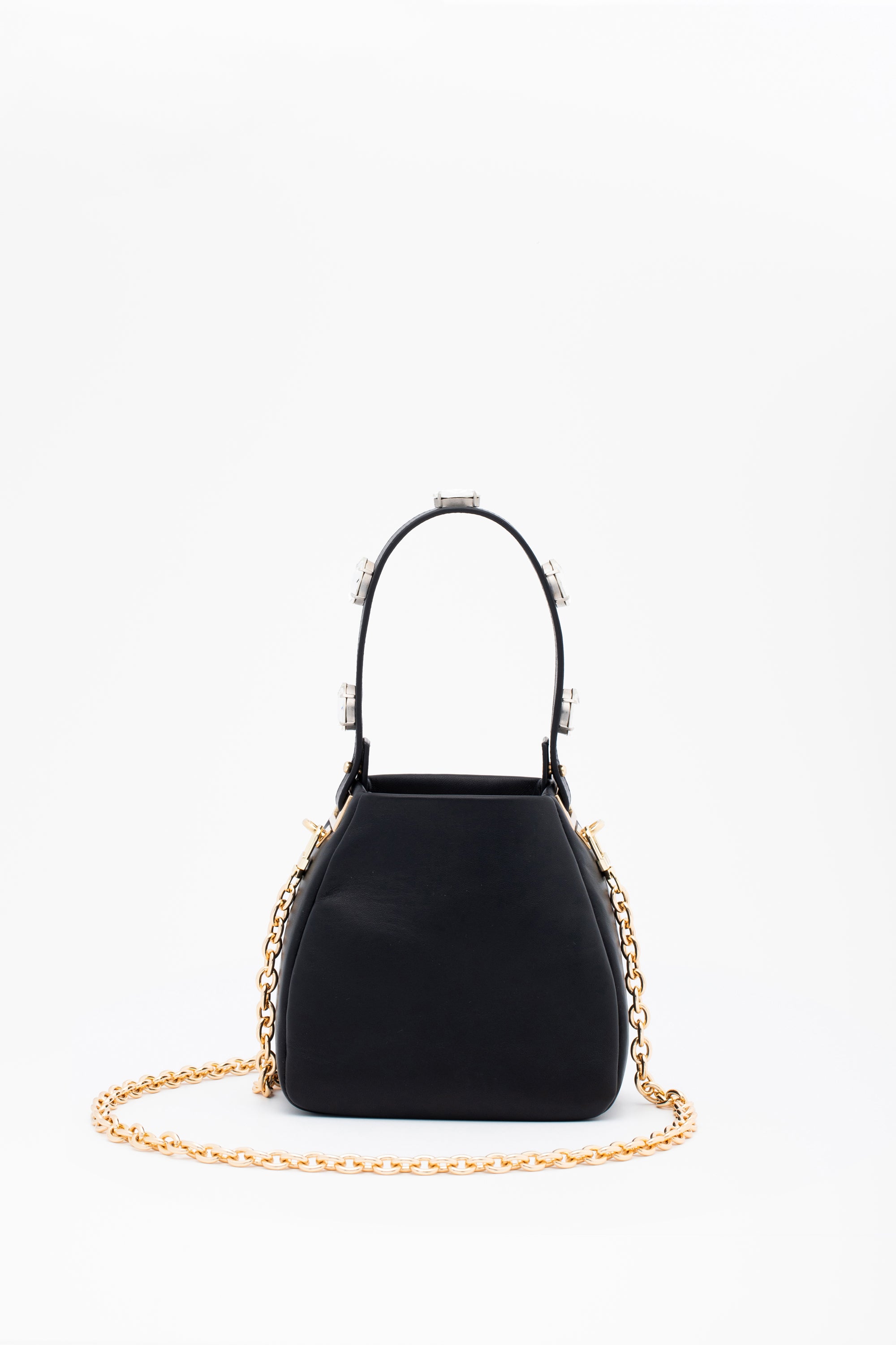 BORSA-DONNA-PELLE-NERA-FRONTALE-catena_Stella_Vi_E-shop