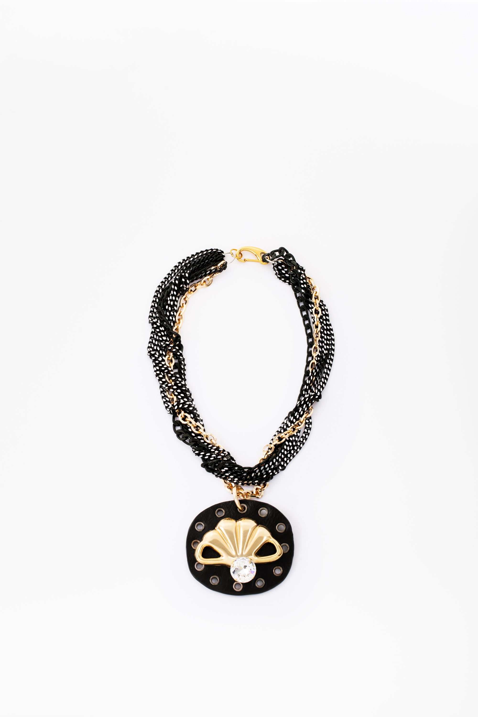 collier-donna-catene-in-metallo-pelle-cristallo-Stella_Vi_E-shop